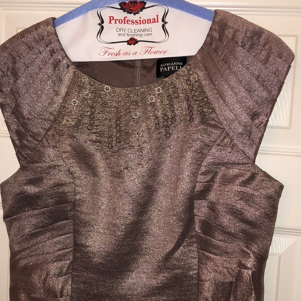 Adrianna Papell party dress - Metallic size 10 - Picture 4 of 8